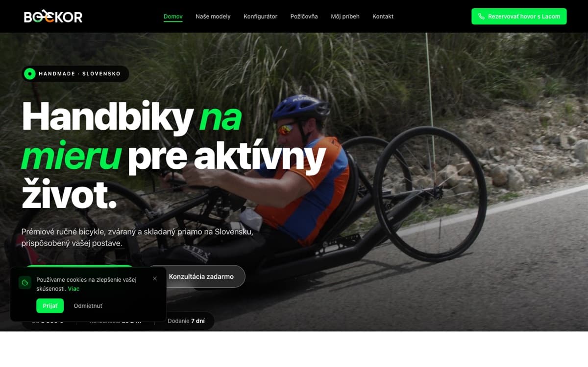 Bockor — Premium cyklistika · custom bicykle
